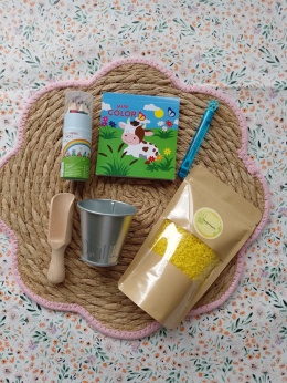 Mini zestaw do zabaw sensorycznych KOLOR - żółty